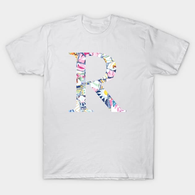 Gaudi Barcelona Mosaic Initial R T-Shirt by aterkaderk